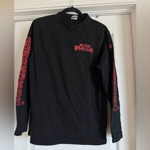 Alien Weaponry Band Black Long Sleeve Shirt with Red Graphic